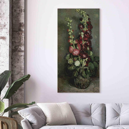 Canvas Print - Vase of Hollyhocks (Vincent Van Gogh)