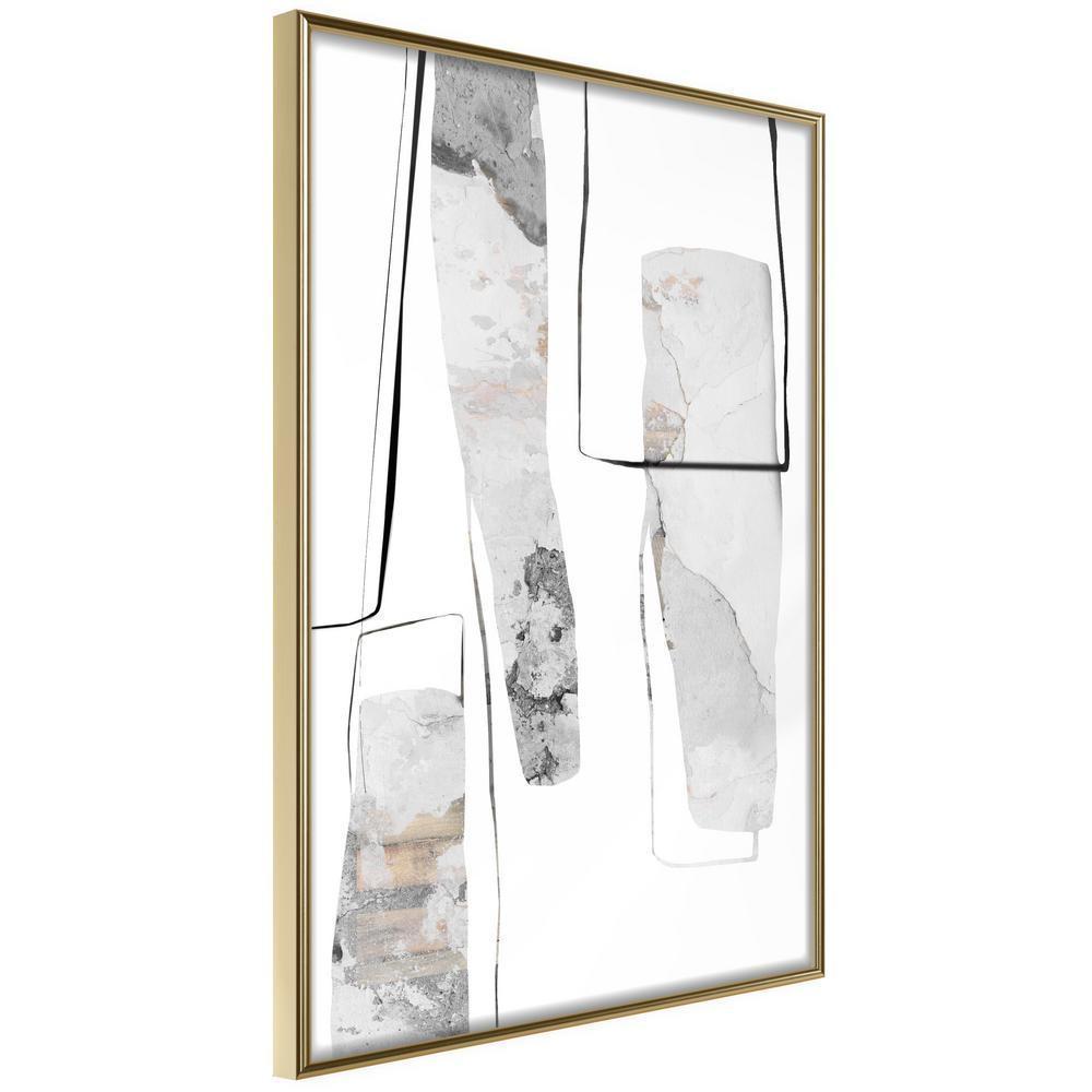 Abstract Poster Frame - Stalagmite and Stalactites-artwork for wall with acrylic glass protection