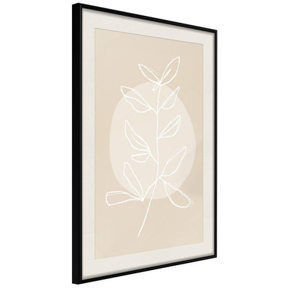 Botanical Wall Art - Pastel Plant-artwork for wall with acrylic glass protection
