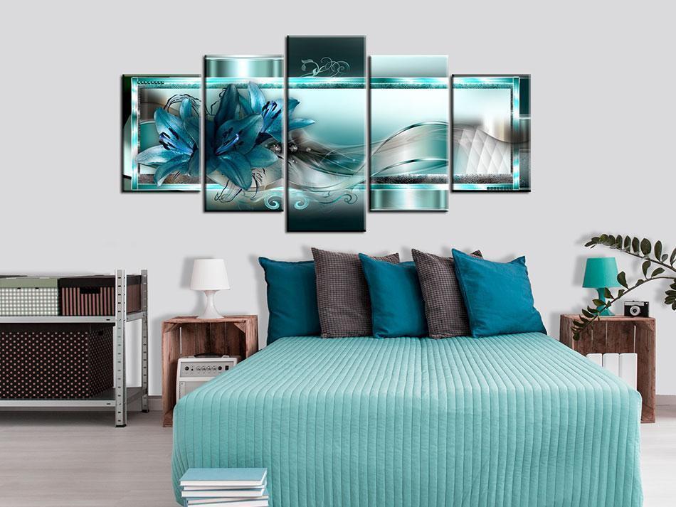 Canvas Print - Sky Blue Lilies-ArtfulPrivacy-Wall Art Collection