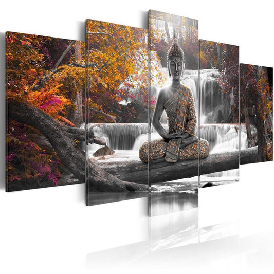 Durable Plexiglas Decorative Print - Acrylic Print - Autumnal Buddha - ArtfulPrivacy