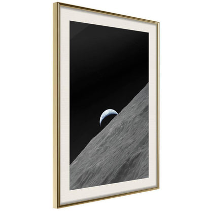 Framed Art - Planet in the Shadow-artwork for wall with acrylic glass protection