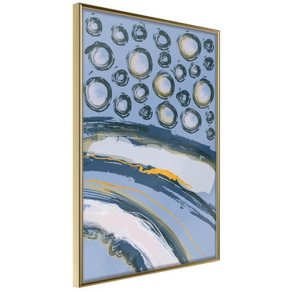 Abstract Poster Frame - Rain on the Highway-artwork for wall with acrylic glass protection