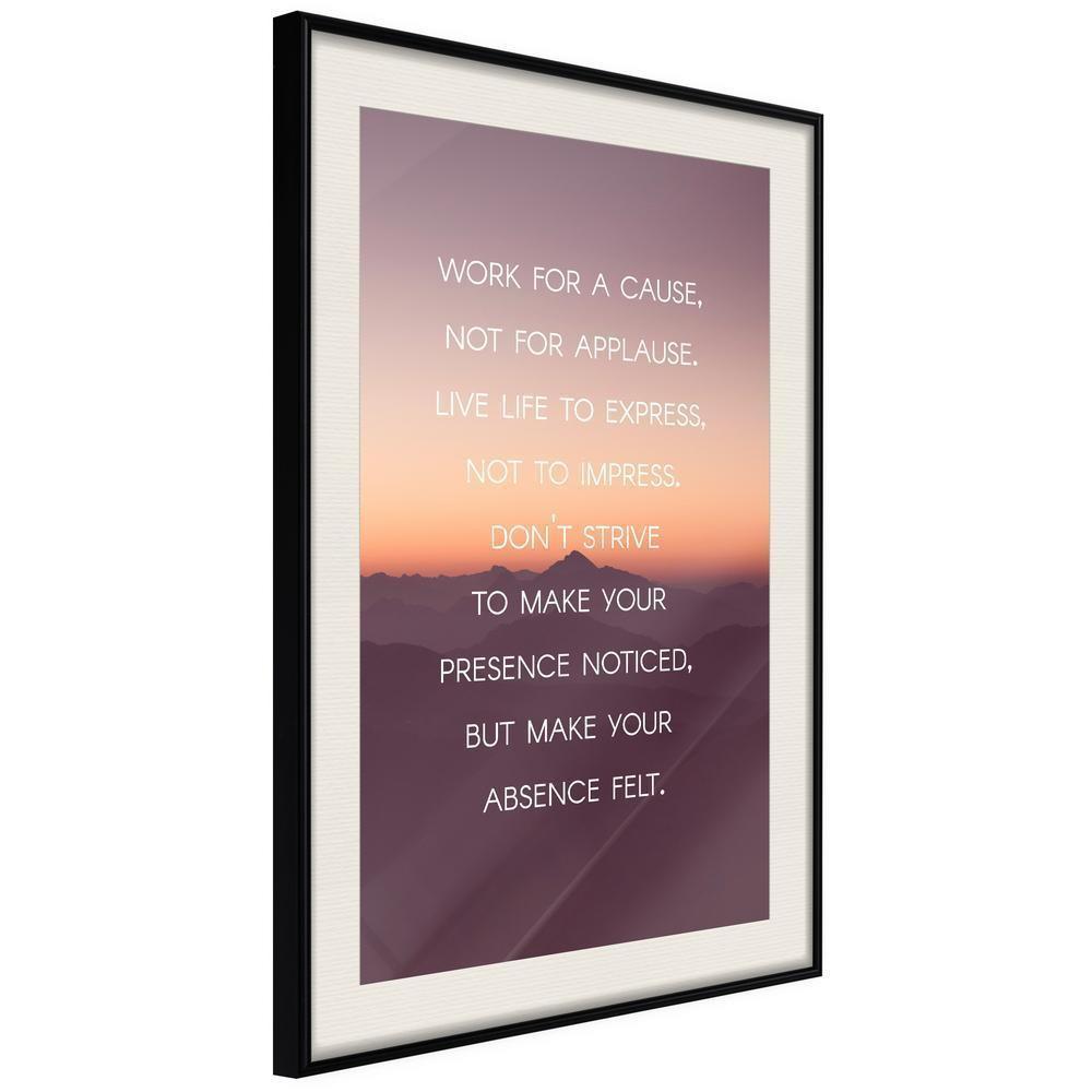 Motivational Wall Frame - Good Advice-artwork for wall with acrylic glass protection