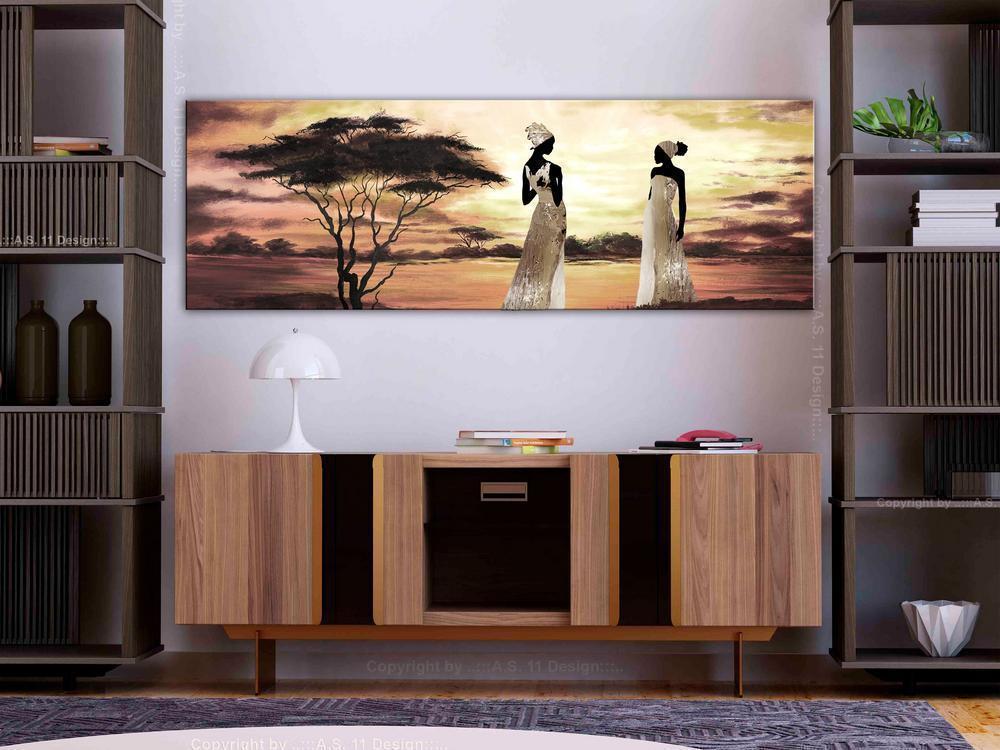 Canvas Print - African Goddesses (1 Part) Narrow-ArtfulPrivacy-Wall Art Collection