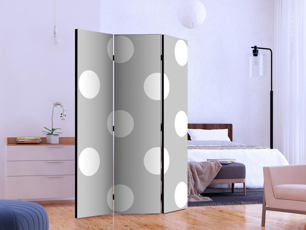 Decorative partition-Room Divider - Charming Dots-Folding Screen Wall Panel by ArtfulPrivacy