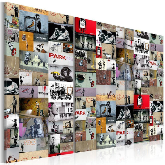 Tableau - Art du collage: Banksy III