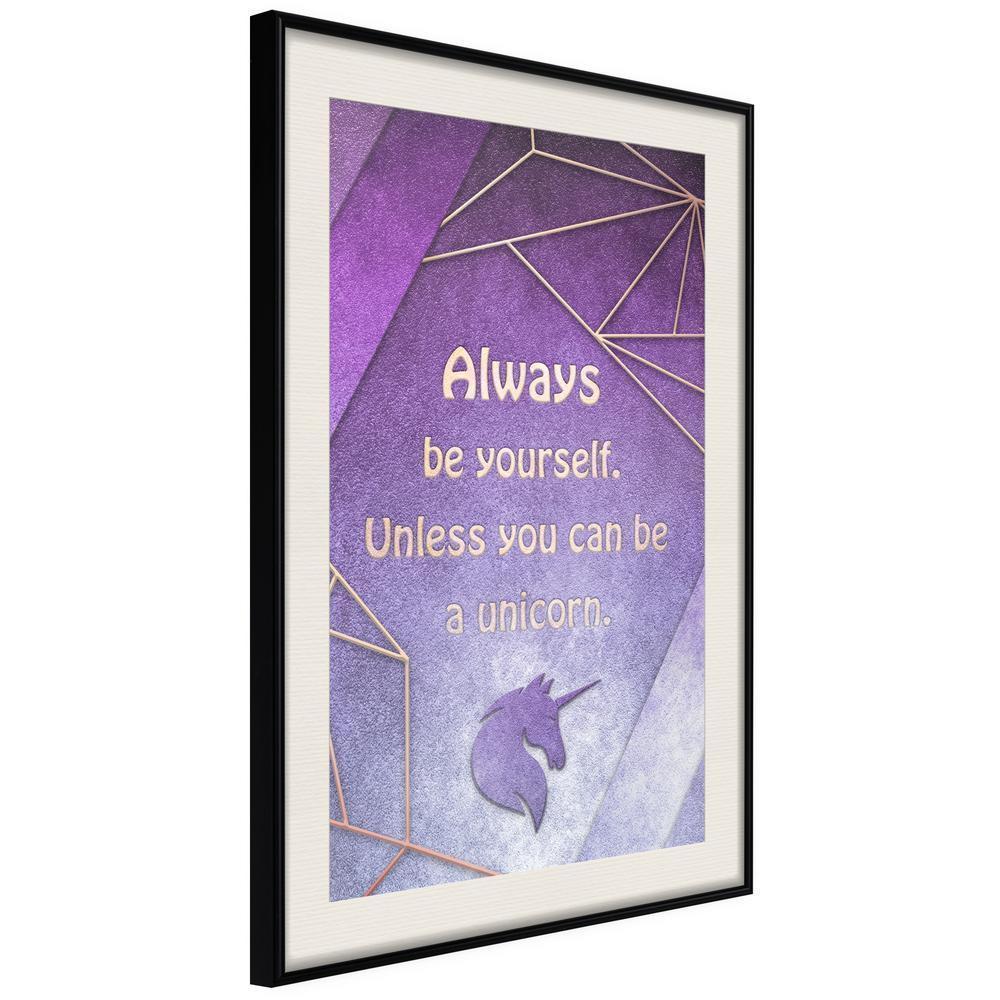 Motivational Wall Frame - Always Be Yourself-artwork for wall with acrylic glass protection
