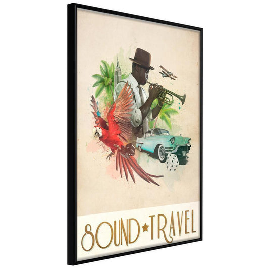 Typography Framed Art Print - Exotic Travel-artwork for wall with acrylic glass protection