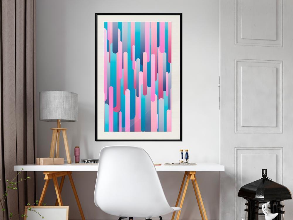 Abstract Poster Frame - Abstract Skyscrapers-artwork for wall with acrylic glass protection