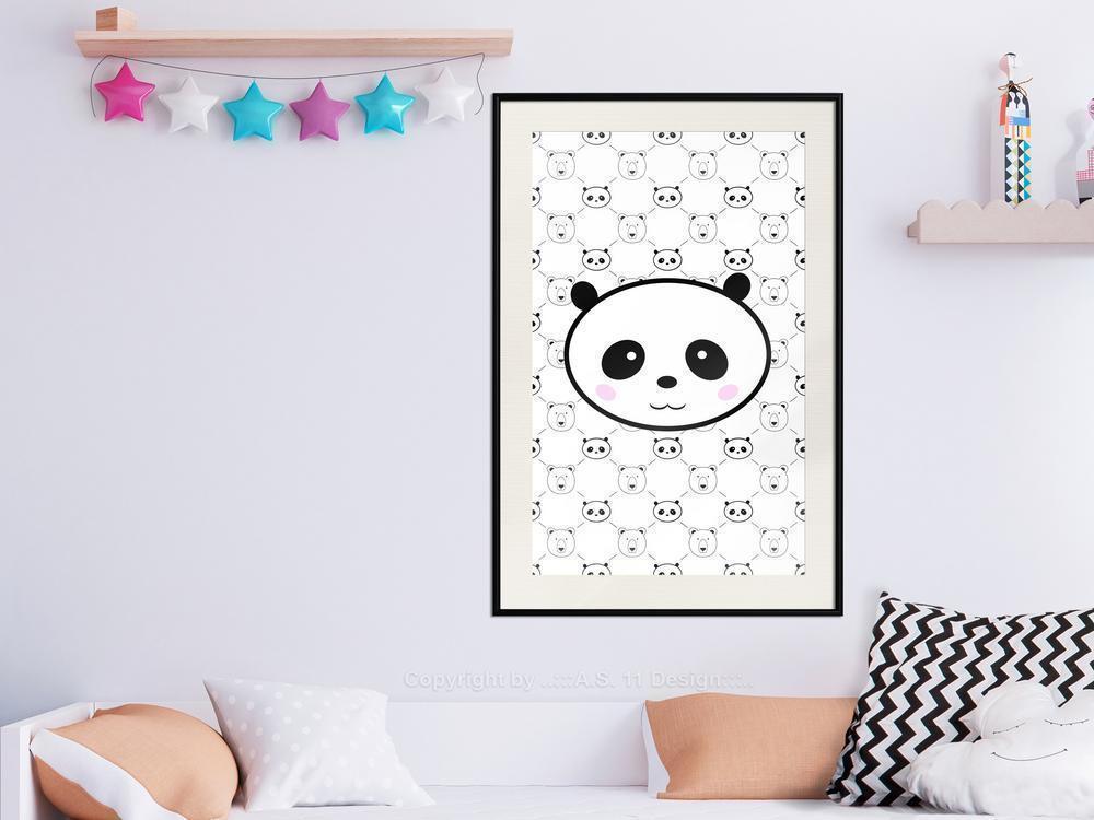 Nursery Room Wall Frame - Panda and Friends-artwork for wall with acrylic glass protection