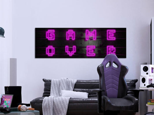 Canvas Print - Pink Neon (1 Part) Narrow-ArtfulPrivacy-Wall Art Collection