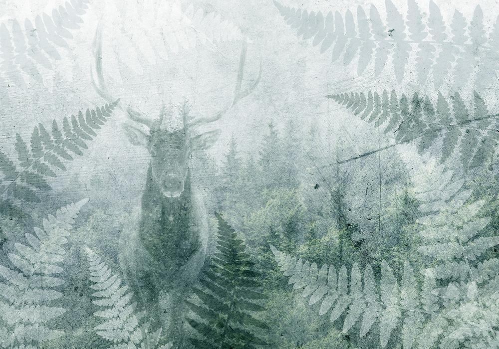 Wall Mural - Deer in Ferns - Third Variant-Wall Murals-ArtfulPrivacy