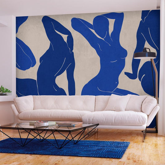 Wall Mural - Cobalt Softness-Wall Murals-ArtfulPrivacy