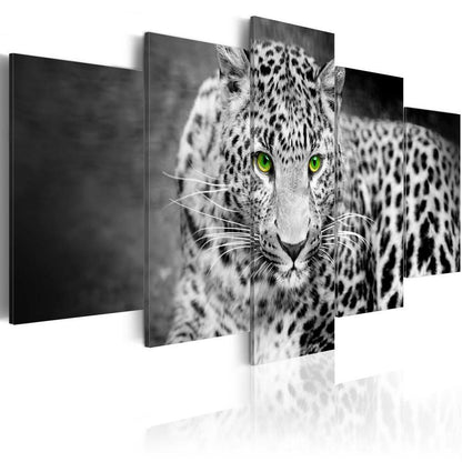 Canvas Print - Leopard - black&white-ArtfulPrivacy-Wall Art Collection