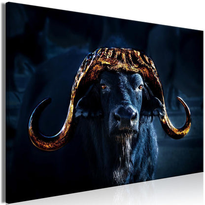 Canvas Print - Golden Horns (1 Part) Wide-ArtfulPrivacy-Wall Art Collection