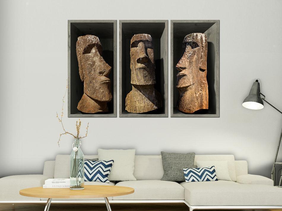 Canvas Print - Moai (Easter Island)-ArtfulPrivacy-Wall Art Collection