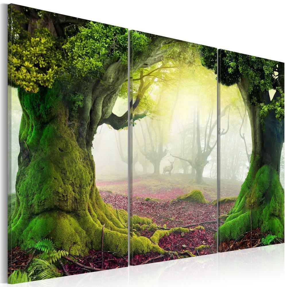 Canvas Print - Mysterious forest - triptych-ArtfulPrivacy-Wall Art Collection