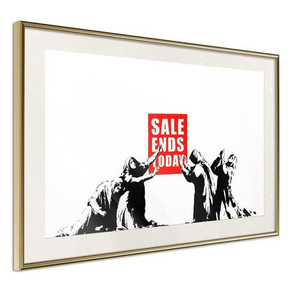 Urban Art Frame - Banksy: Sale Ends-artwork for wall with acrylic glass protection