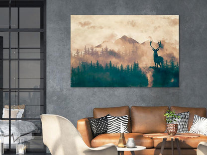 Canvas Print - Proud Deer (1 Part) Wide-ArtfulPrivacy-Wall Art Collection