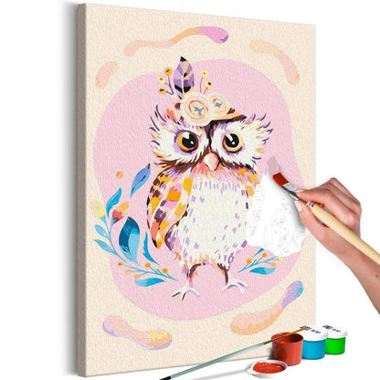 Start learning Painting - Paint By Numbers Kit - Owl Chic - new hobby