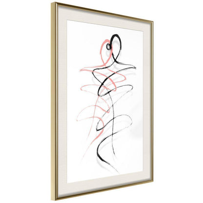 Abstract Poster Frame - Dancing Souls-artwork for wall with acrylic glass protection