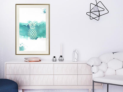 Botanical Wall Art - Pastel Pineapple-artwork for wall with acrylic glass protection