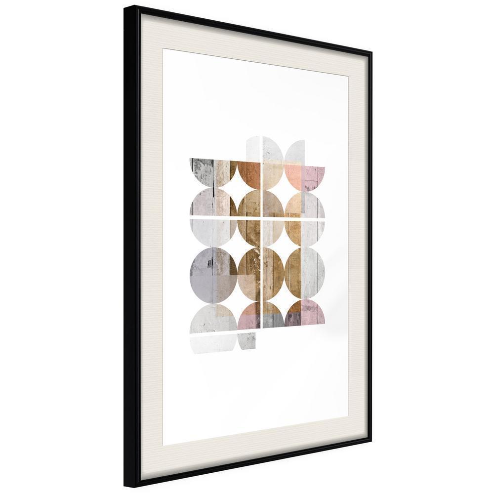 Abstract Poster Frame - Connected by Colours-artwork for wall with acrylic glass protection
