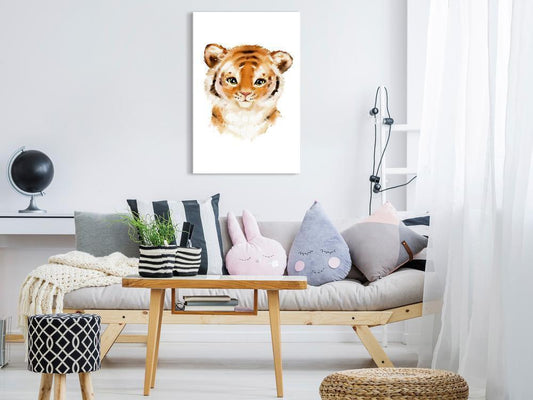 Canvas Print - Little Tiger (1 Part) Vertical-ArtfulPrivacy-Wall Art Collection