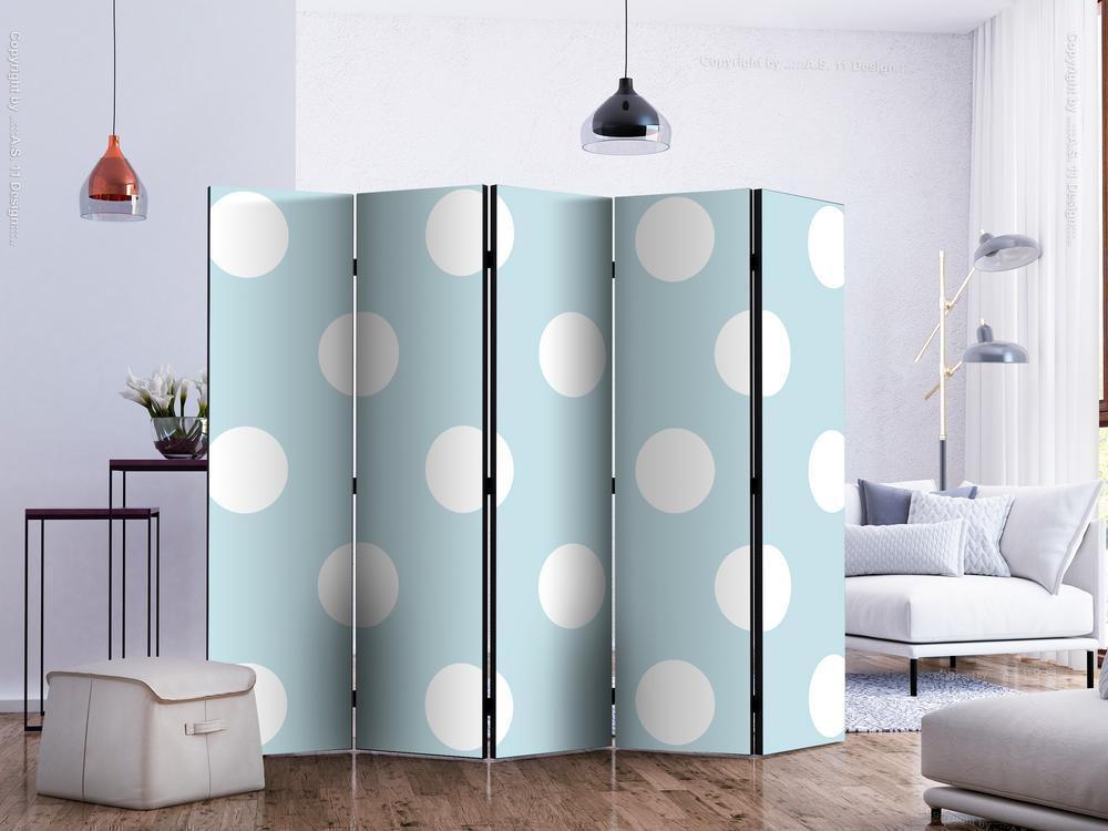 Decorative partition-Room Divider - Blue Sweetness II-Folding Screen Wall Panel by ArtfulPrivacy