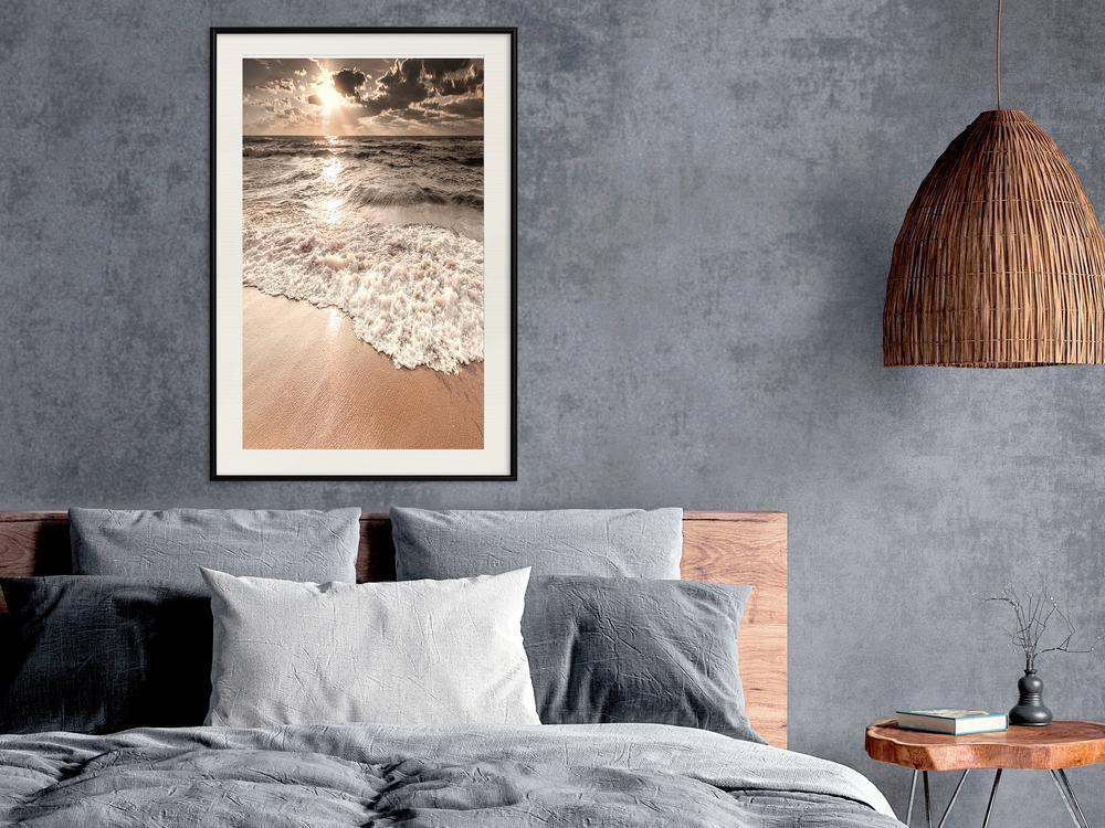 Seascape Framed Poster - Beach of Memories-artwork for wall with acrylic glass protection