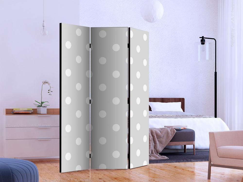 Decorative partition-Room Divider - Cheerful polka dots-Folding Screen Wall Panel by ArtfulPrivacy