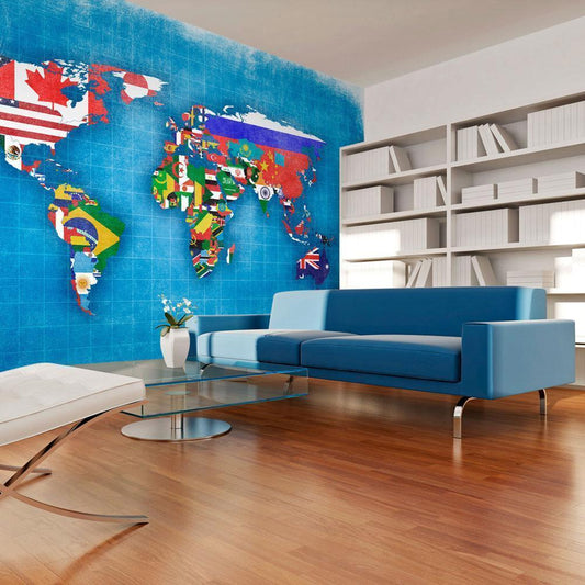 Wall Mural - Flags of countries-Wall Murals-ArtfulPrivacy