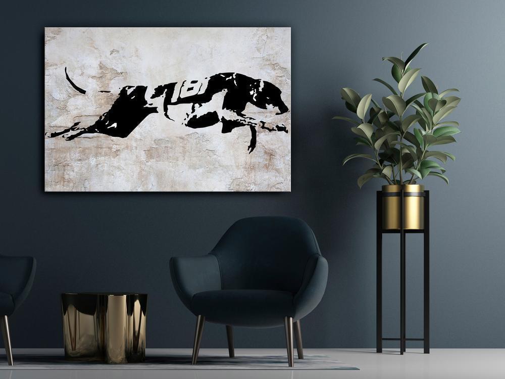 Canvas Print - Greyhound Race (1 Part) Wide-ArtfulPrivacy-Wall Art Collection