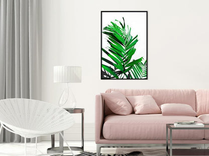 Botanical Wall Art - Emerald Palm-artwork for wall with acrylic glass protection