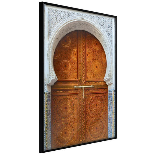 Autumn Framed Poster - Closed Passage (Brown)-artwork for wall with acrylic glass protection