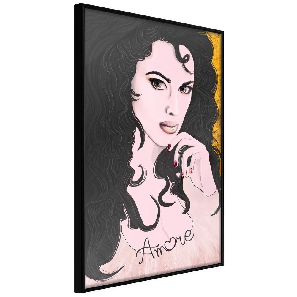 Wall Decor Portrait - Tumbling Curls-artwork for wall with acrylic glass protection