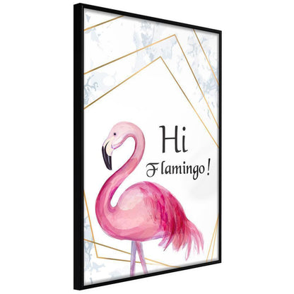 Typography Framed Art Print - Pink Visitor-artwork for wall with acrylic glass protection