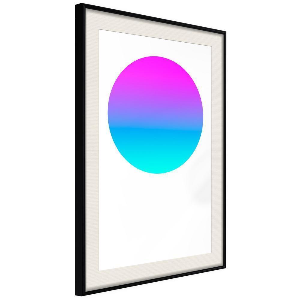 Abstract Poster Frame - Ultraviolet II-artwork for wall with acrylic glass protection
