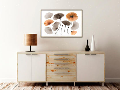 Botanical Wall Art - Dried Poppies-artwork for wall with acrylic glass protection