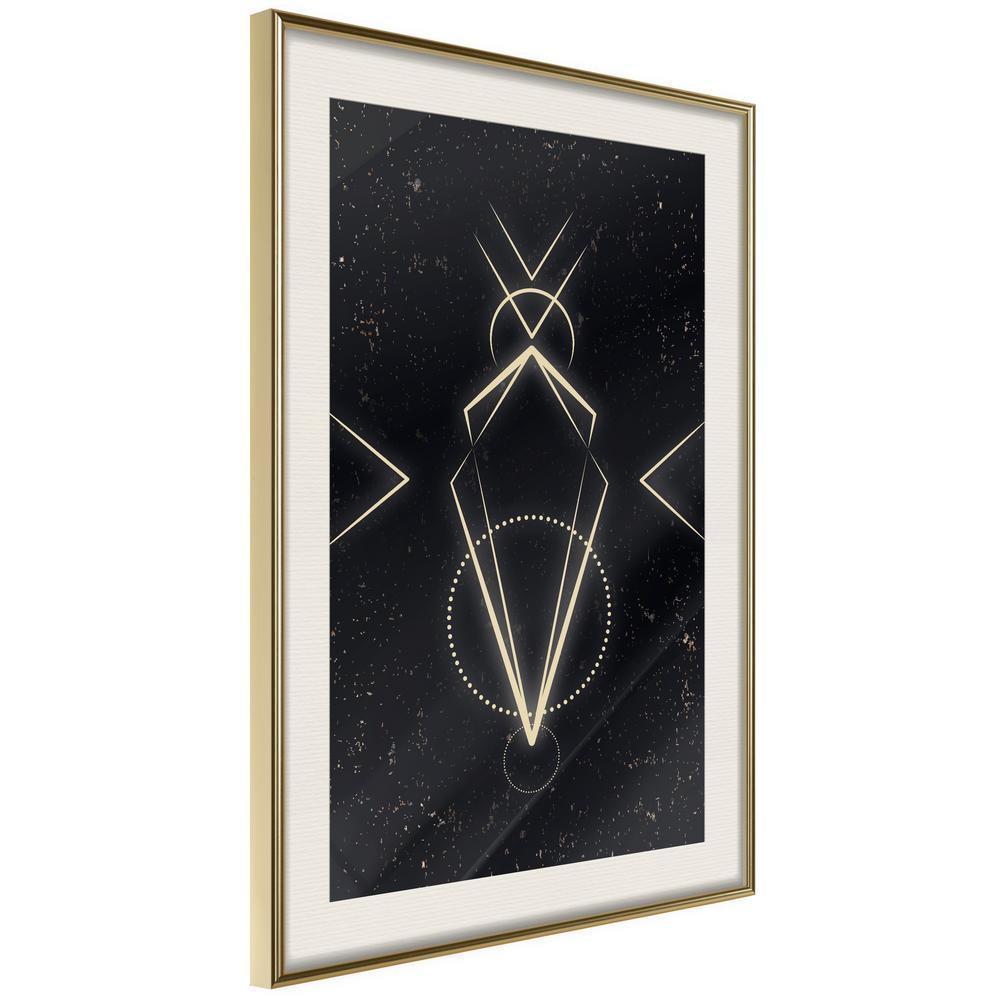 Abstract Poster Frame - First Contact-artwork for wall with acrylic glass protection