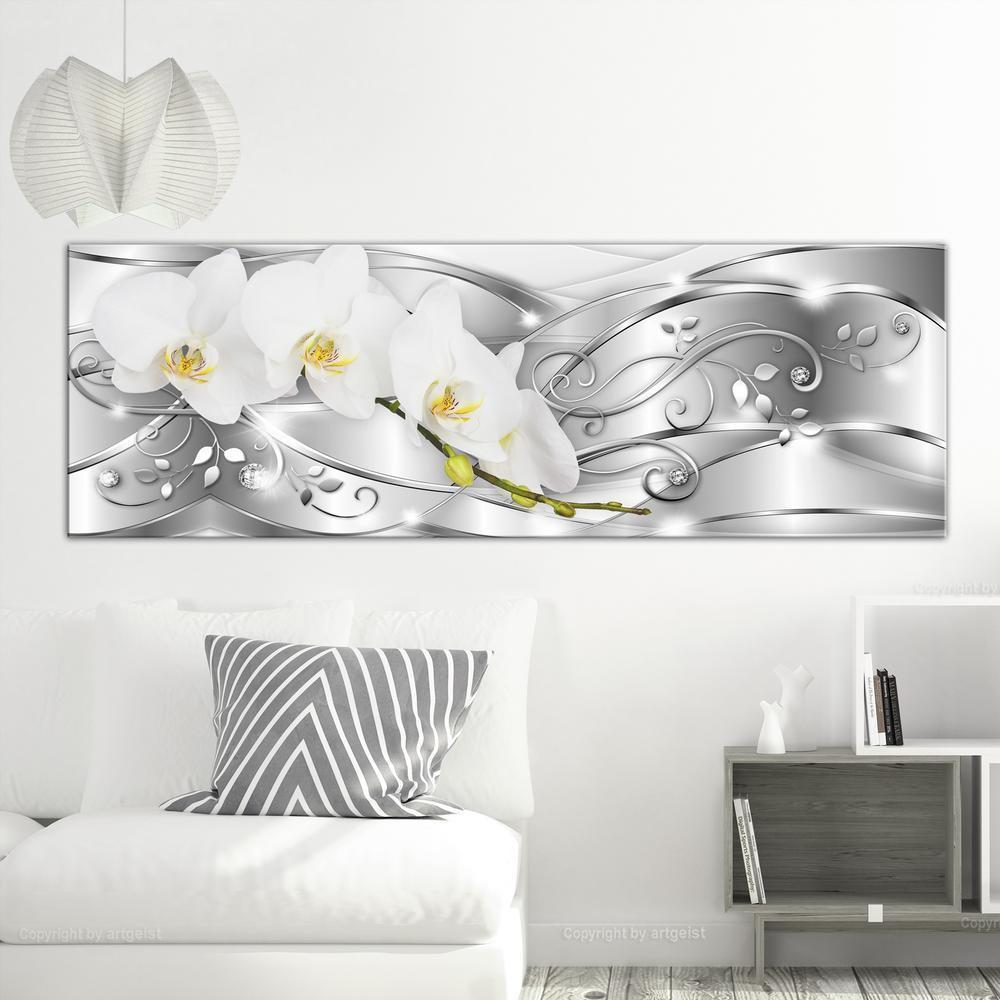 Canvas Print - Flowering (1 Part) Narrow Silver-ArtfulPrivacy-Wall Art Collection