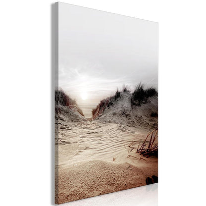 Canvas Print - Way Through the Dunes (1 Part) Vertical-ArtfulPrivacy-Wall Art Collection