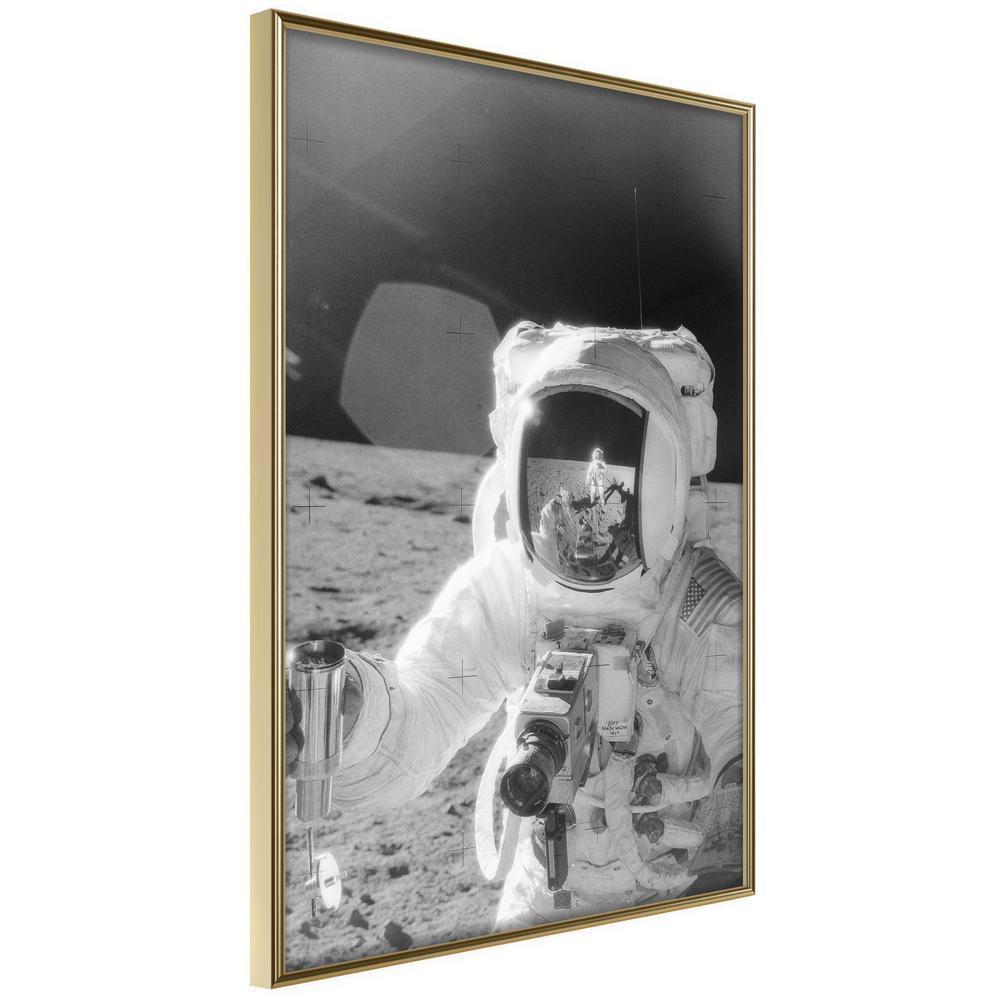 Black and White Framed Poster - Space Fun-artwork for wall with acrylic glass protection