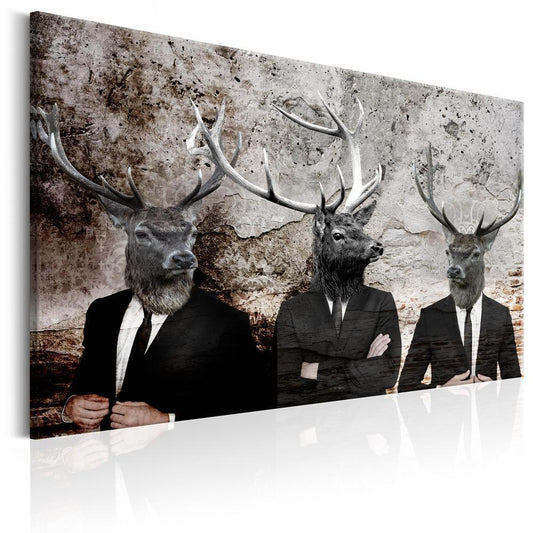 Canvas Print - Deer in Suits-ArtfulPrivacy-Wall Art Collection