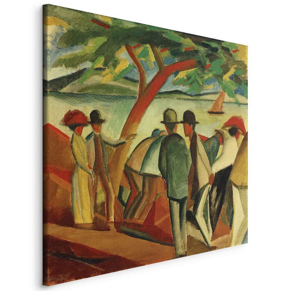 Canvas Print - Spaziergänger am See (August Macke)