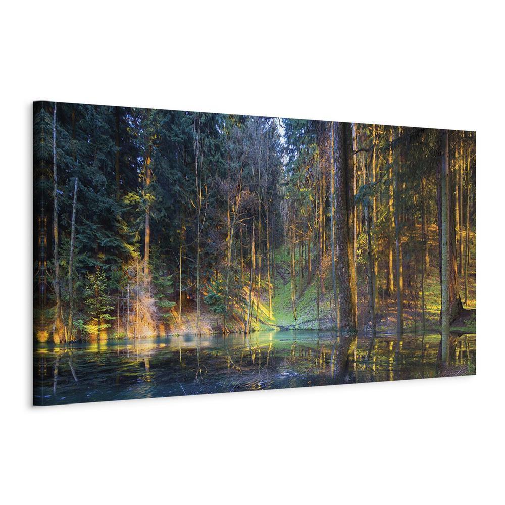 Canvas Print - Pond in the Forest (1 Part) Narrow-ArtfulPrivacy-Wall Art Collection