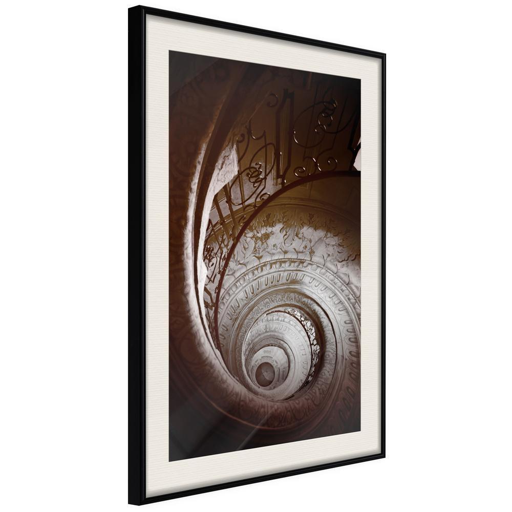 Autumn Framed Poster - Winding Staircase-artwork for wall with acrylic glass protection
