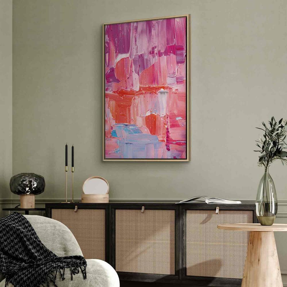 Canvas Print - Colorful Contrasts - Energetic Color Transitions in Shades of Pink