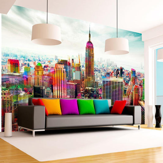 Wall Mural - Colors of New York City-Wall Murals-ArtfulPrivacy